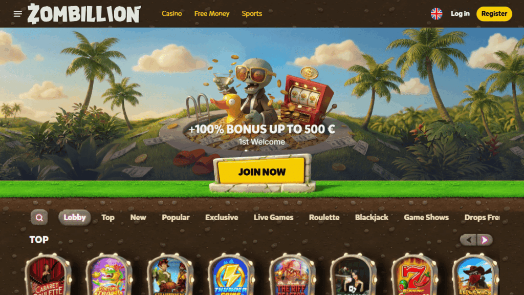 zombillion online casino sreenshot